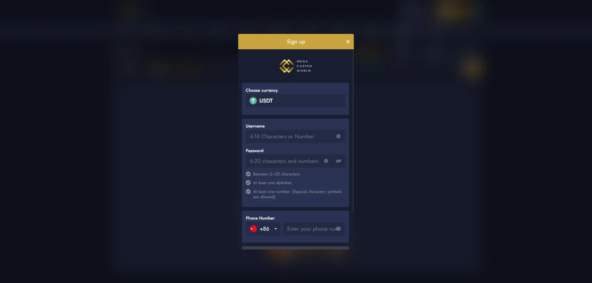 How to register at Mcw Mega Casino Bangladesh step by step
